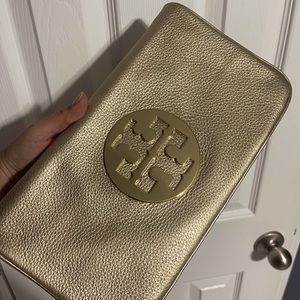 Tory Burch Gold Clutch Bag